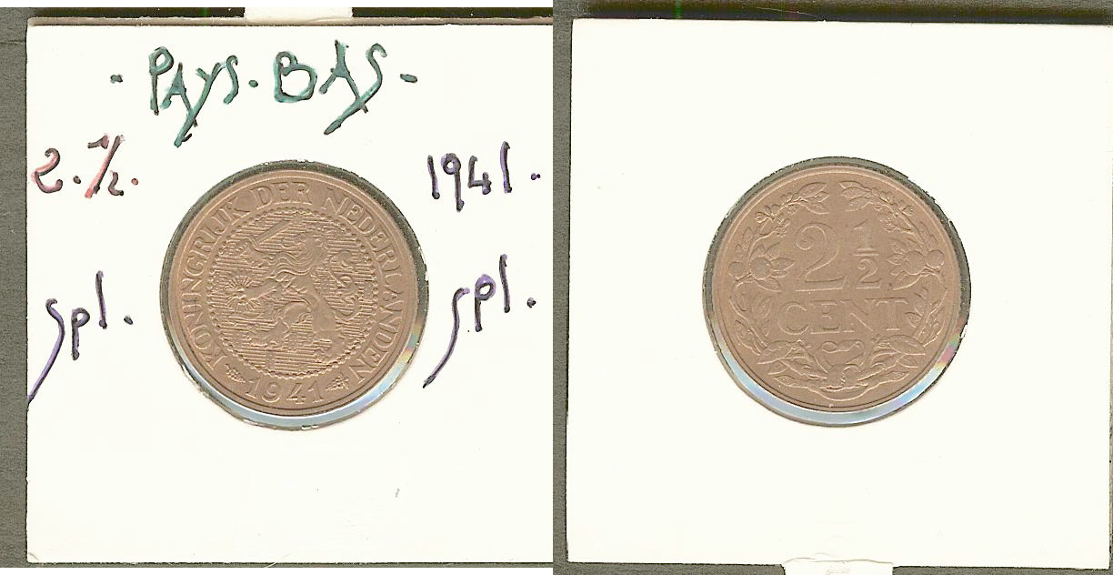 Netherlands 2 1/2 cents 1941 Unc